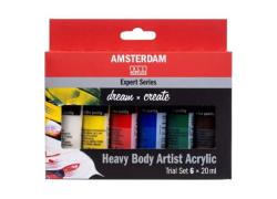 Професионални Акрилни Бои Amsterdam Expert, 20 ml x 6 Цвята